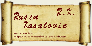 Rusin Kasalović vizit kartica